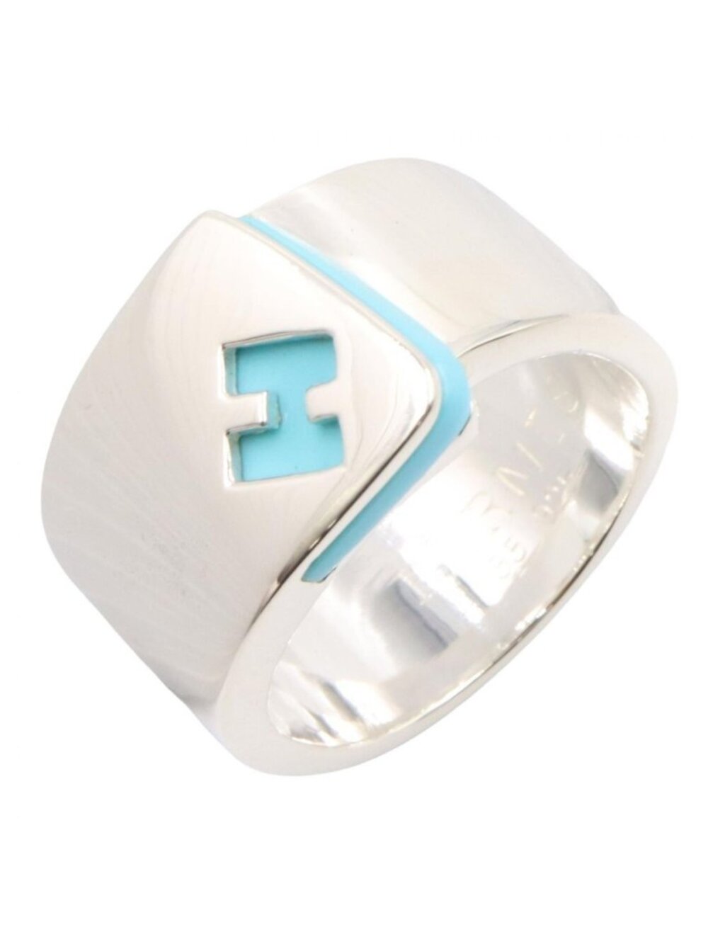 Hermes Ring Candy Blue 925 Sterling Silver